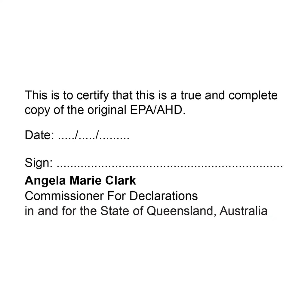 custom CDEC stamp for ADH and EPA