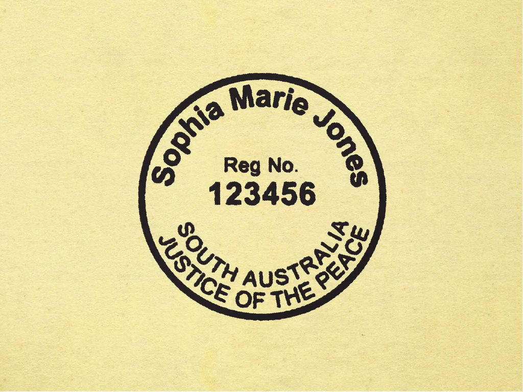 Order online JP stamps for South Australia Black ink mockup