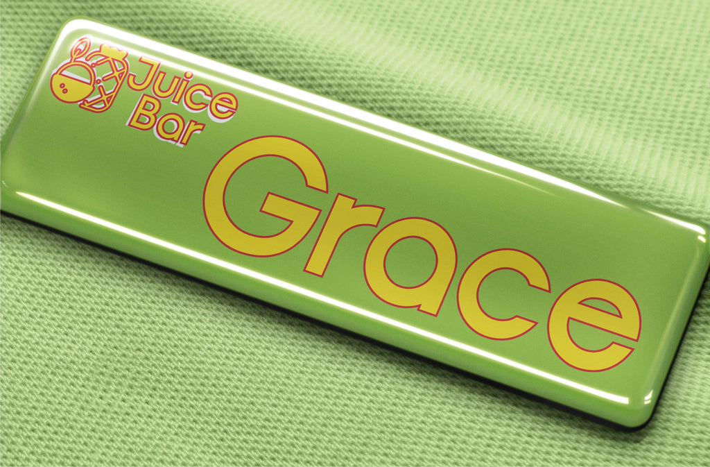 Grace Custom Nameplate High-Quality Resin Finish
