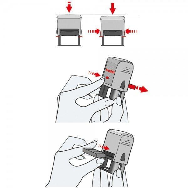 Trodat 4931 How to change ink pad 