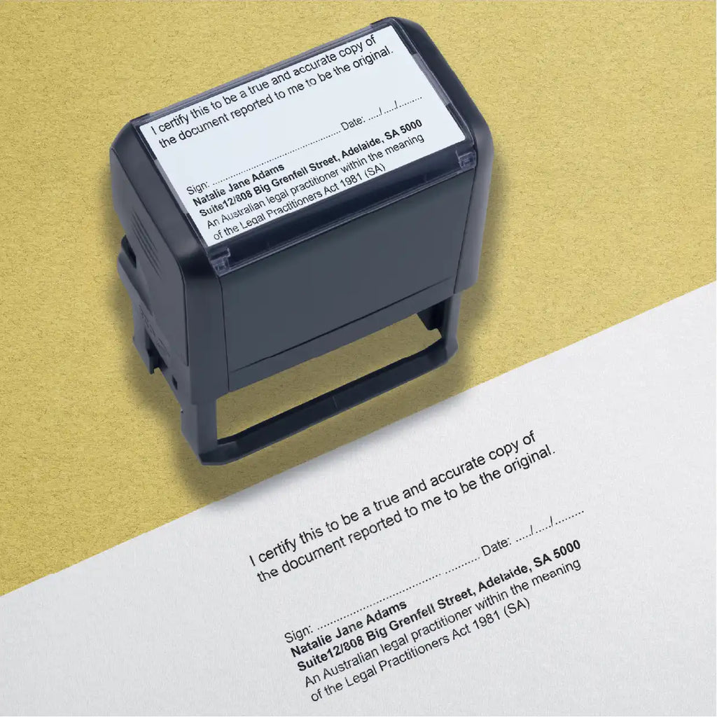 Black-Self-Inking Lawyer stamps, customise online