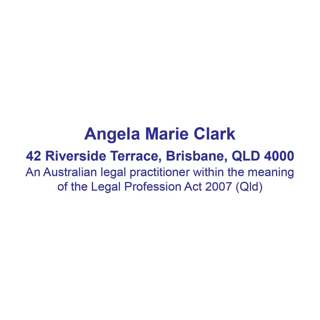 personalised Lawyer stamps QLD
