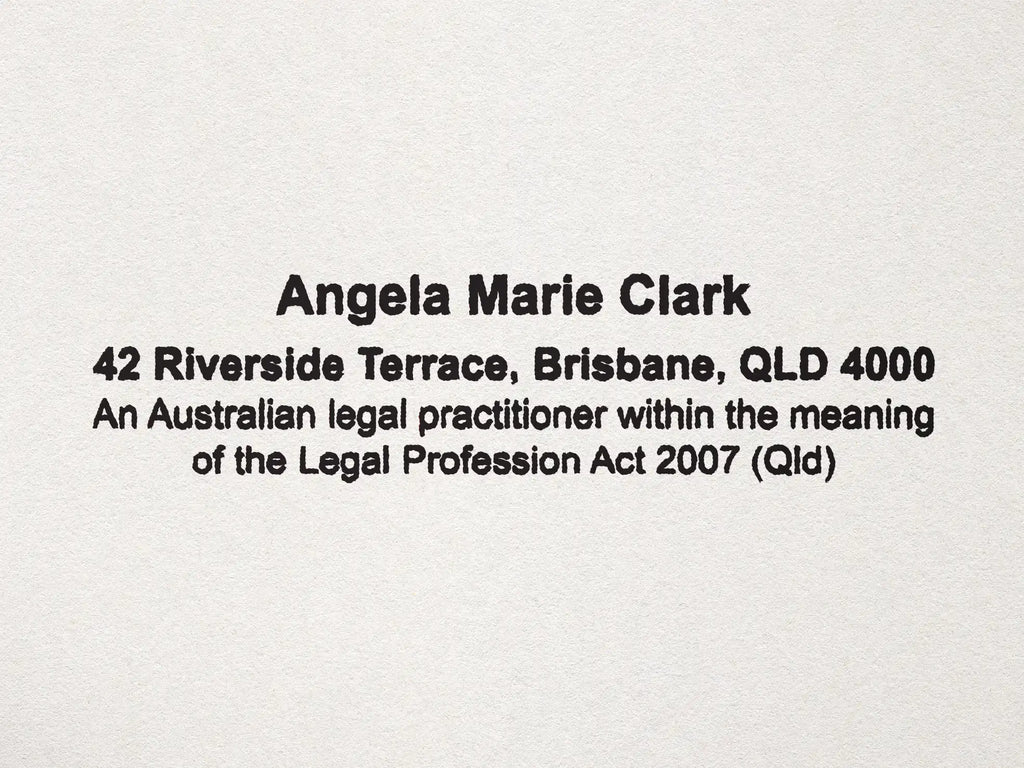 custom Lawyer stamps QLD Black ink