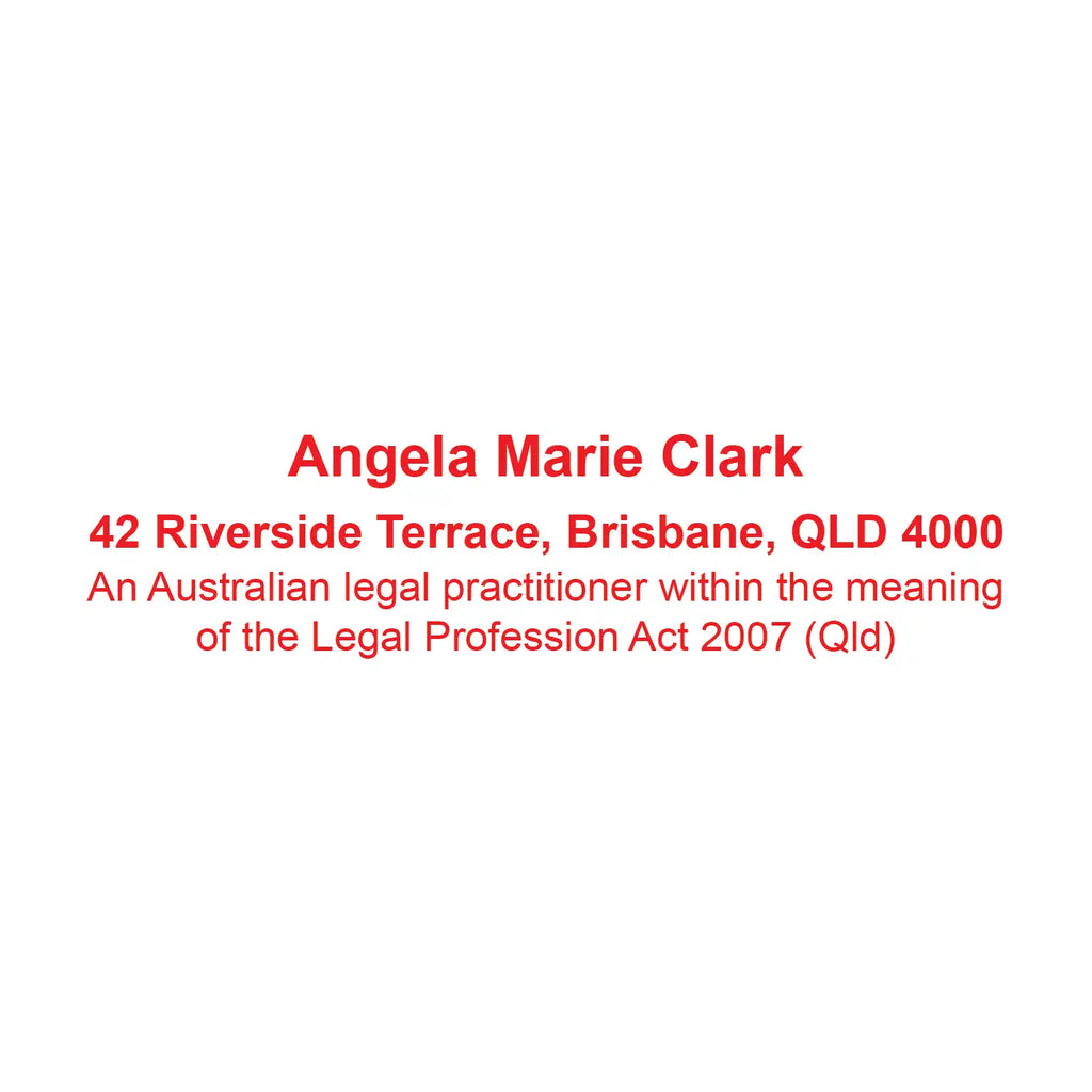 Red Legal Stamps Queensland