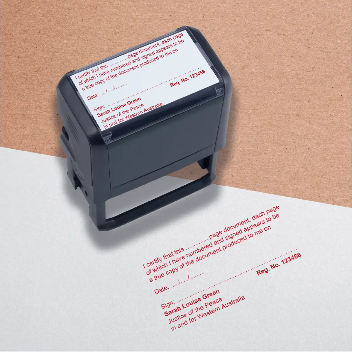 Copy Stamp Examples Print True Copy Multi Page Document Stamp for Western Australia – Stamp Lab