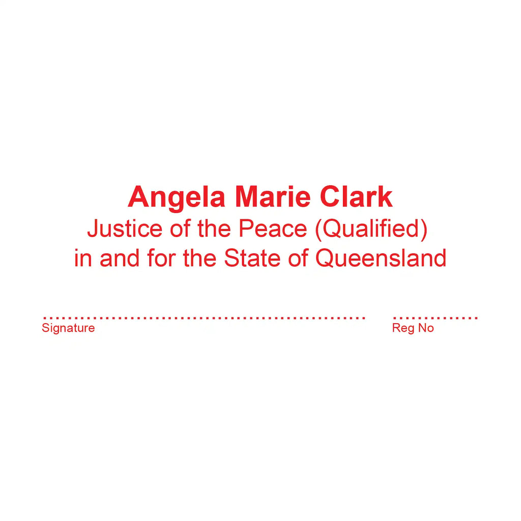 custom stamps for Justice of the Peace (Qualified)  in and for the State of Queensland 