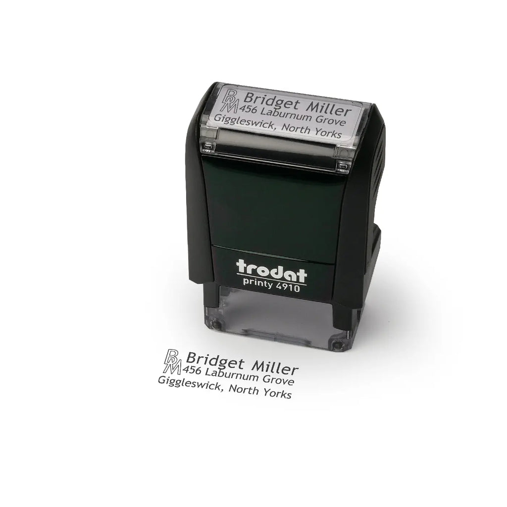 Trodat Printy 4910 Personalised Stamps machine and impression