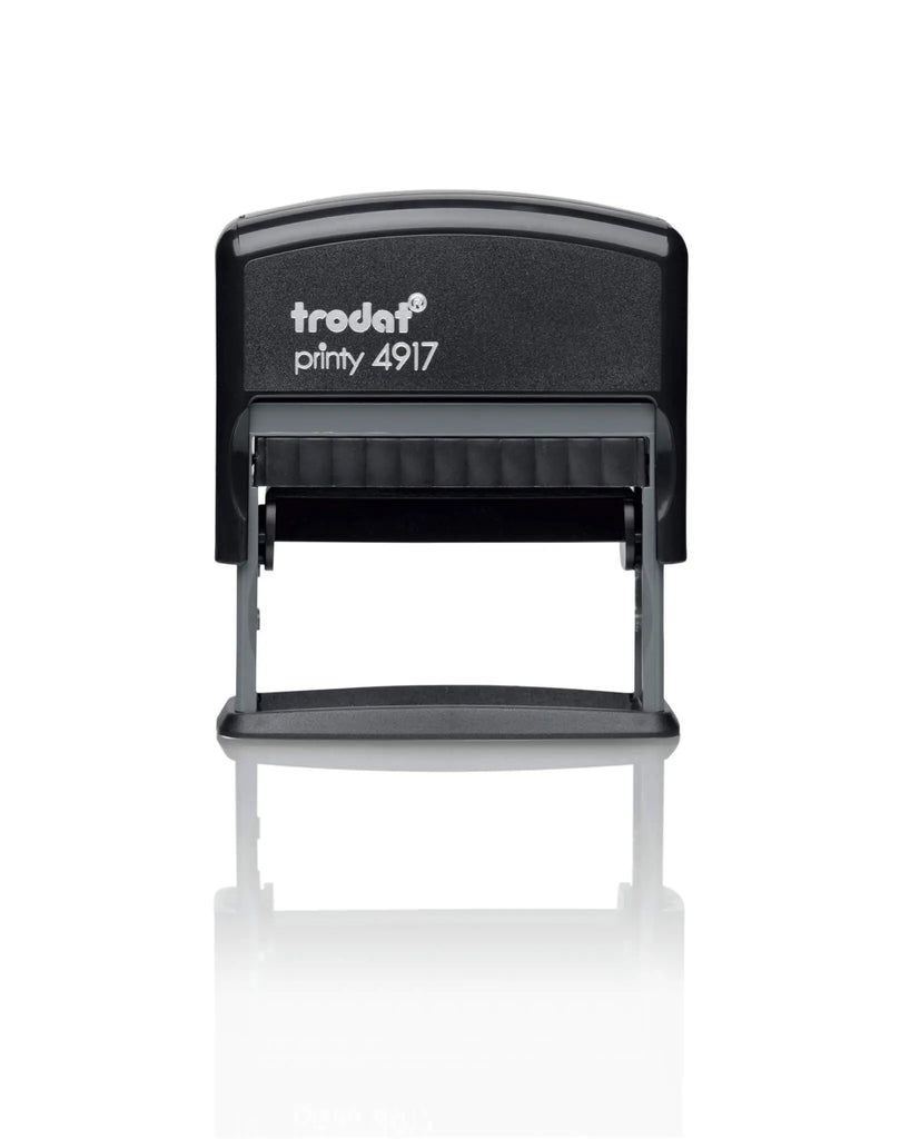 Trodat 4917 Personalised stamp Front view with reflection