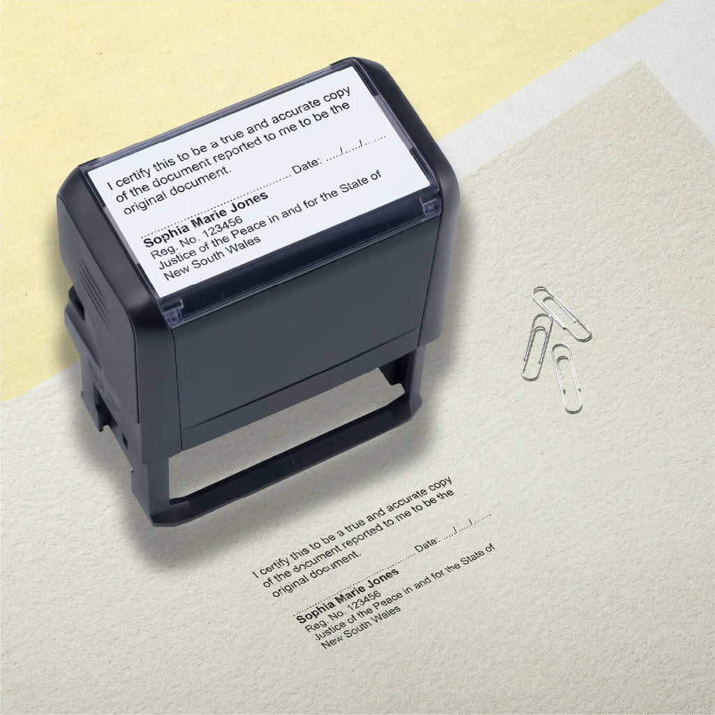 Custom True Copy JP Stamp Black ink