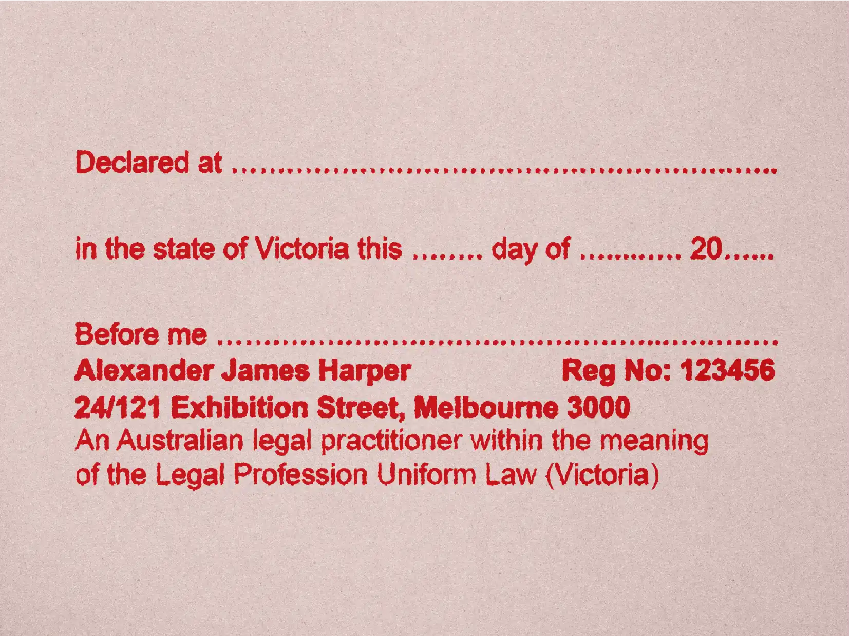 Statutory Declaration Stamp Victoria – Stamp Lab