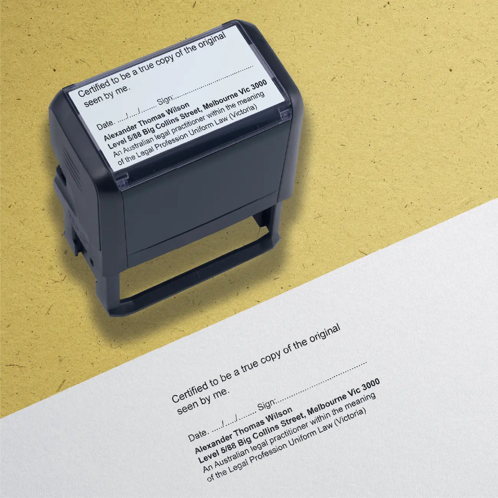 personalised Legal Practitioner stamps Black ink