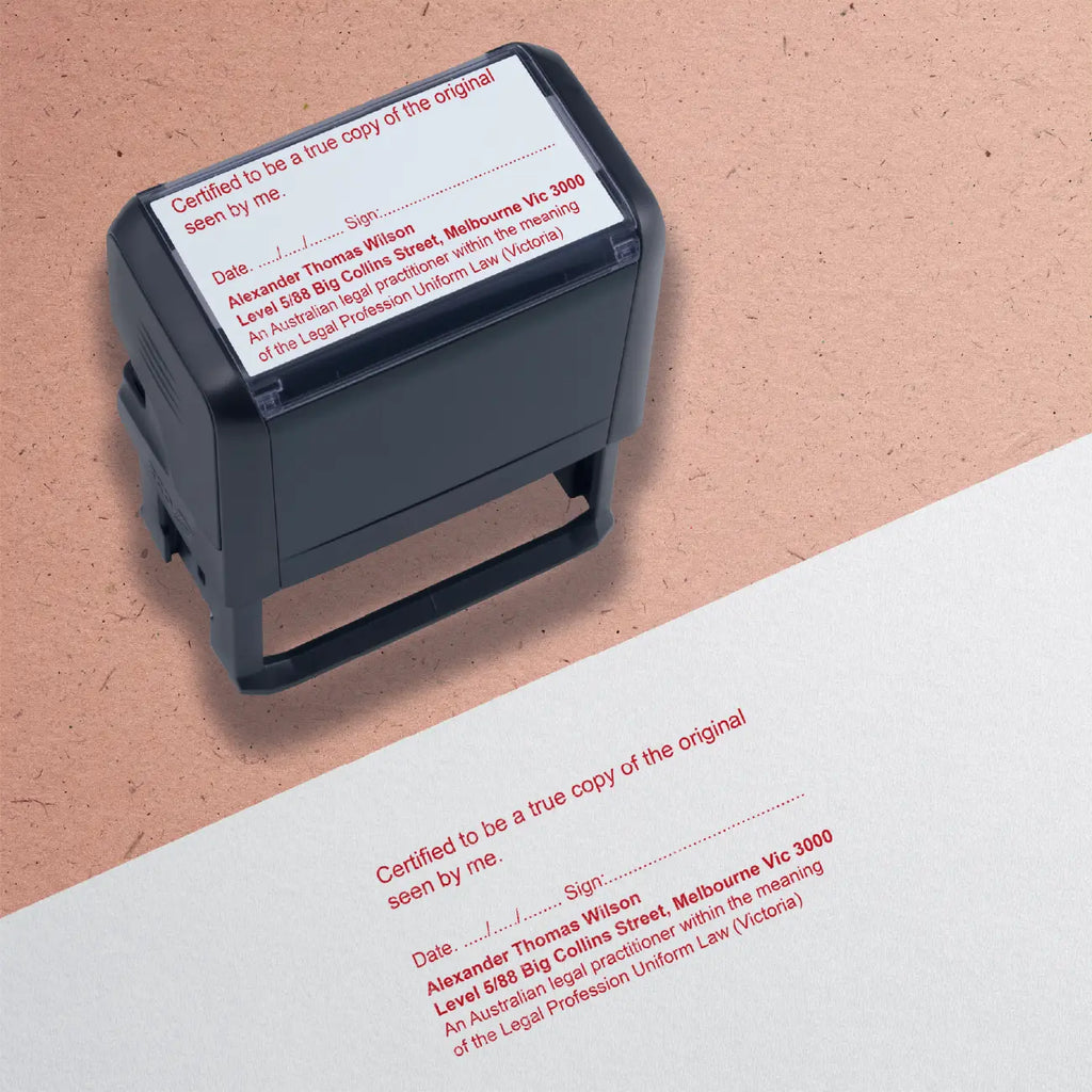 True Copy Legal Stamp Vic Red ink mockup