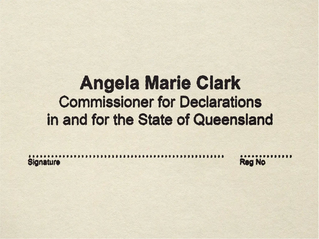 personalised Queensland Commissioner For Declarations stamps online