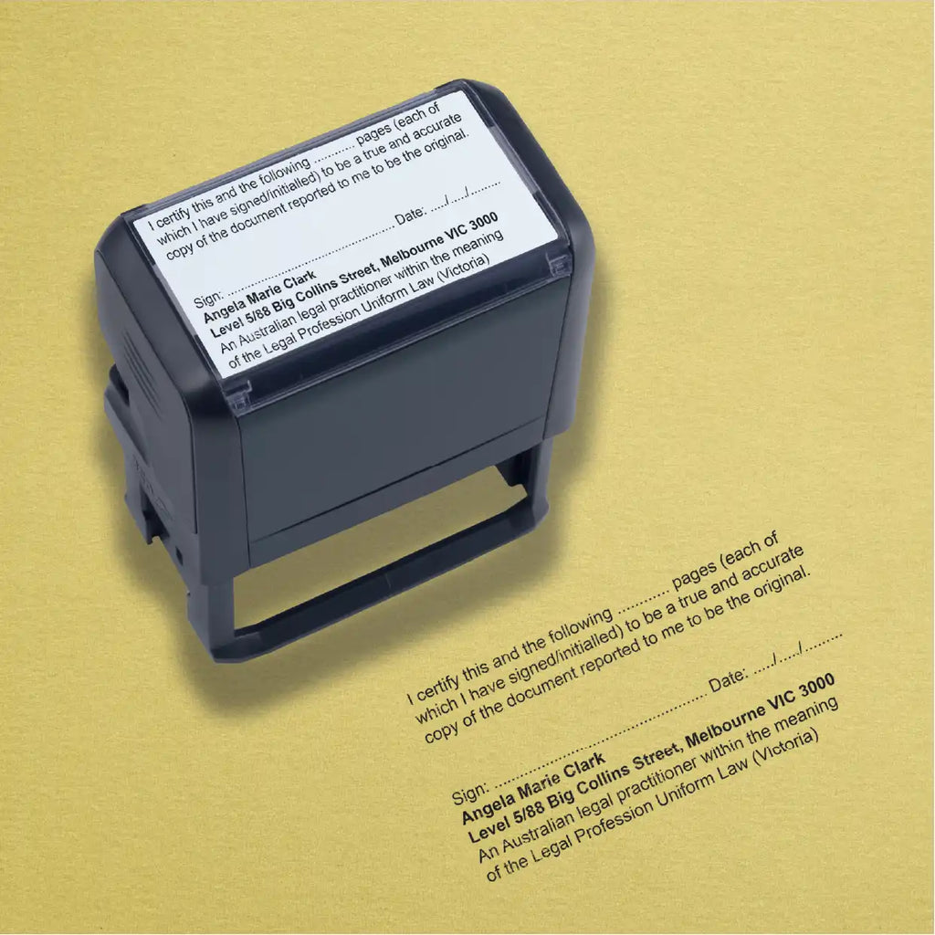 Personalised Legal practitioner multi-page stamps Vic
