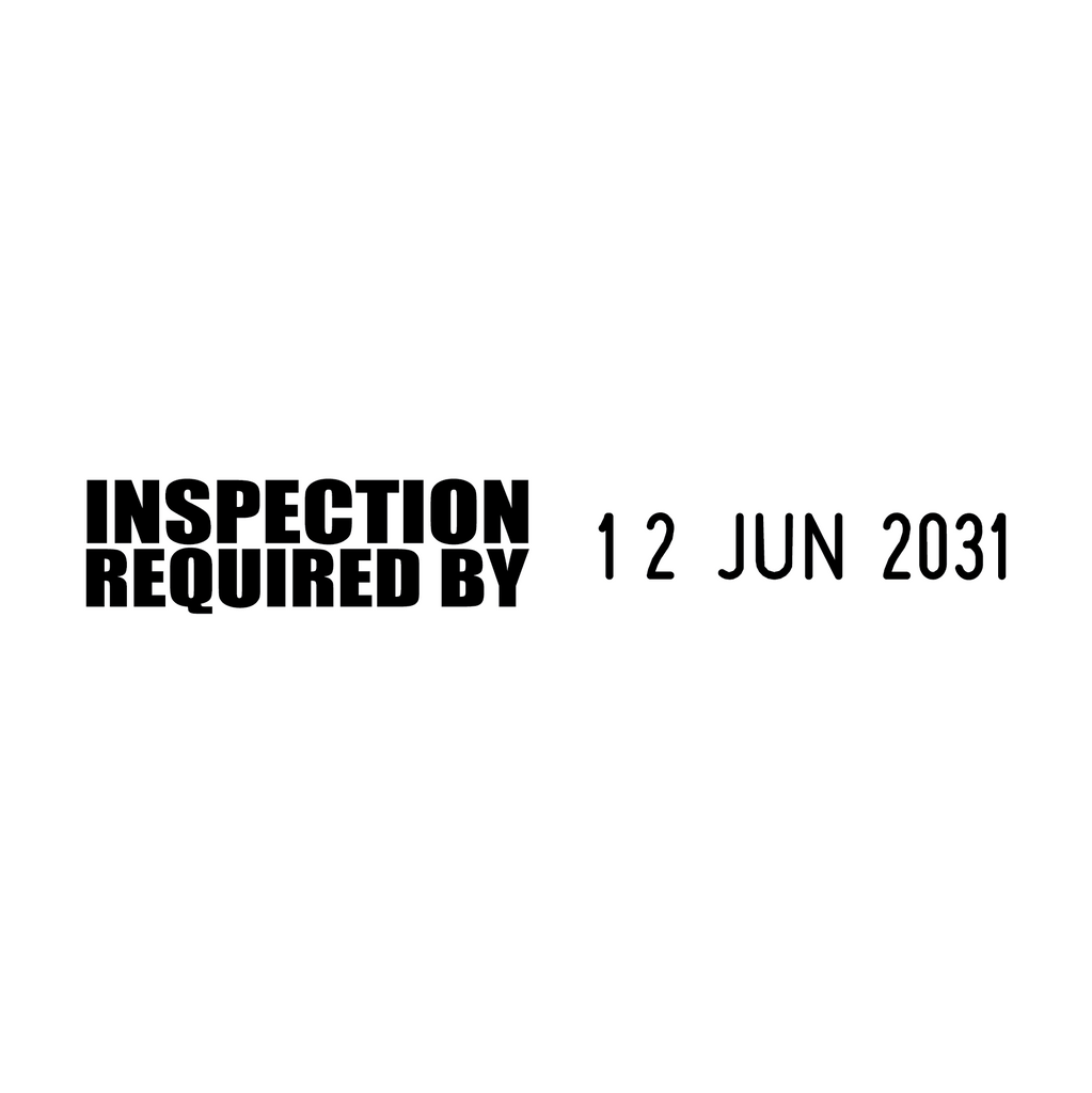 Inspection Required By Side-by-Side Date Stamp – Stamp Lab