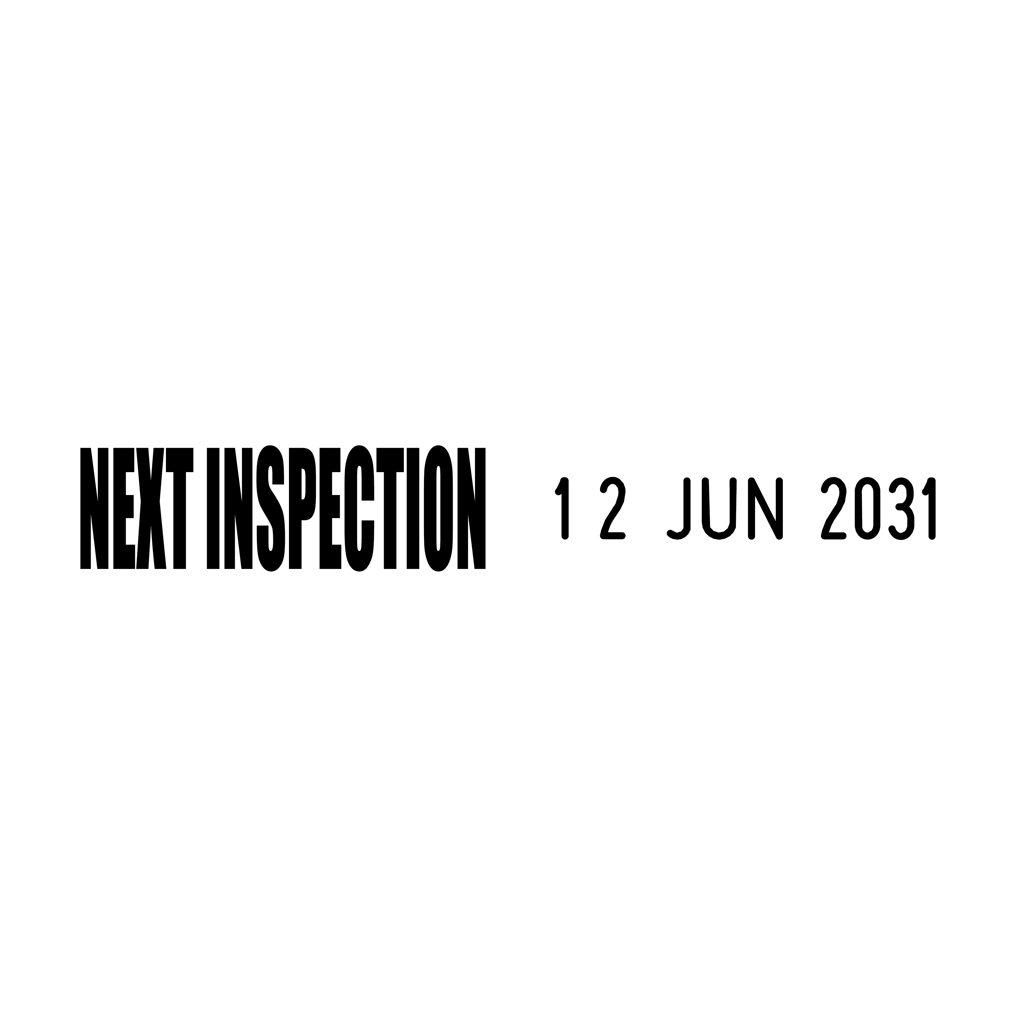 Next Inspect Next Inspection Side-by-Side Date Stamp – Stamp Lab