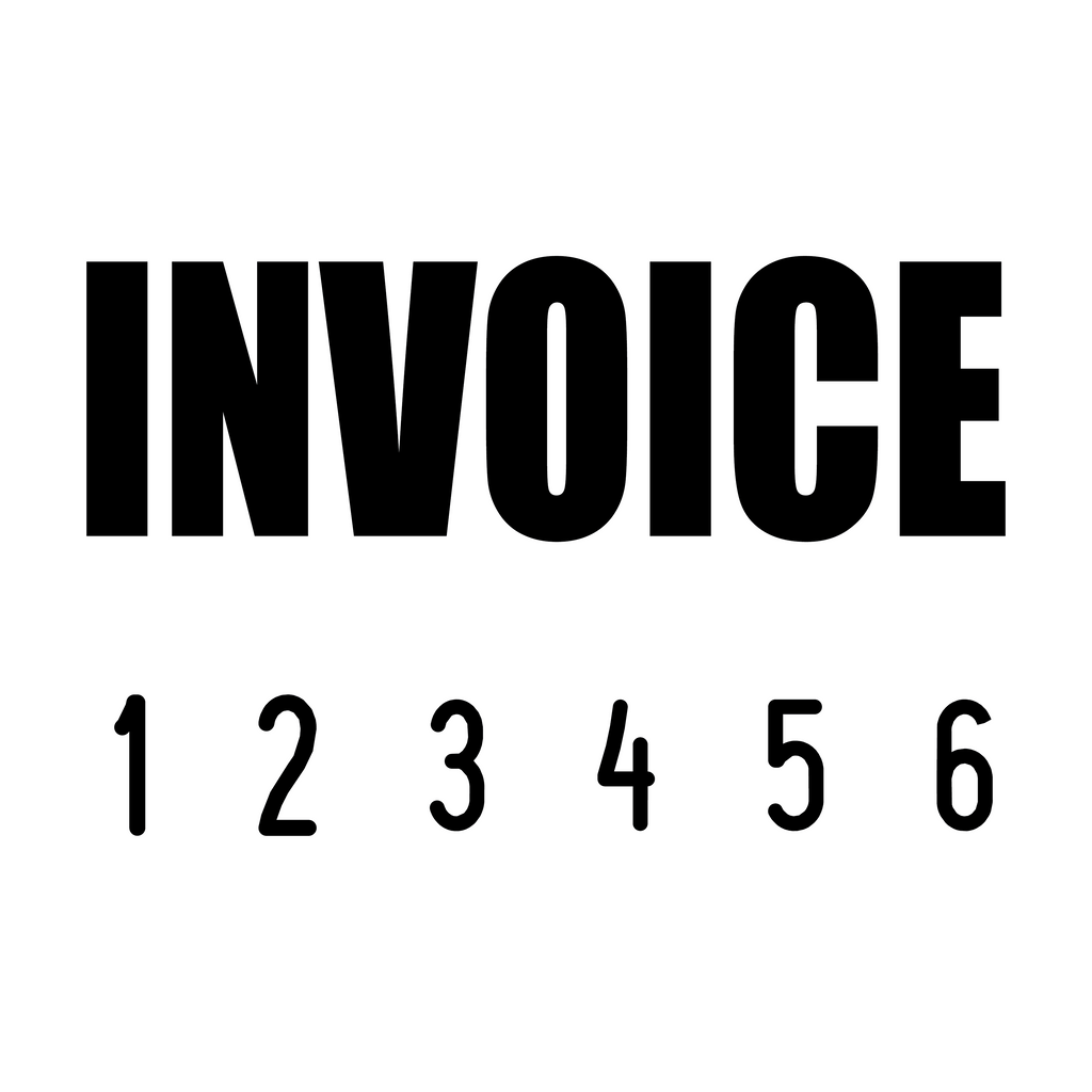 Black 01-5006-invoice-mini-number-stamp