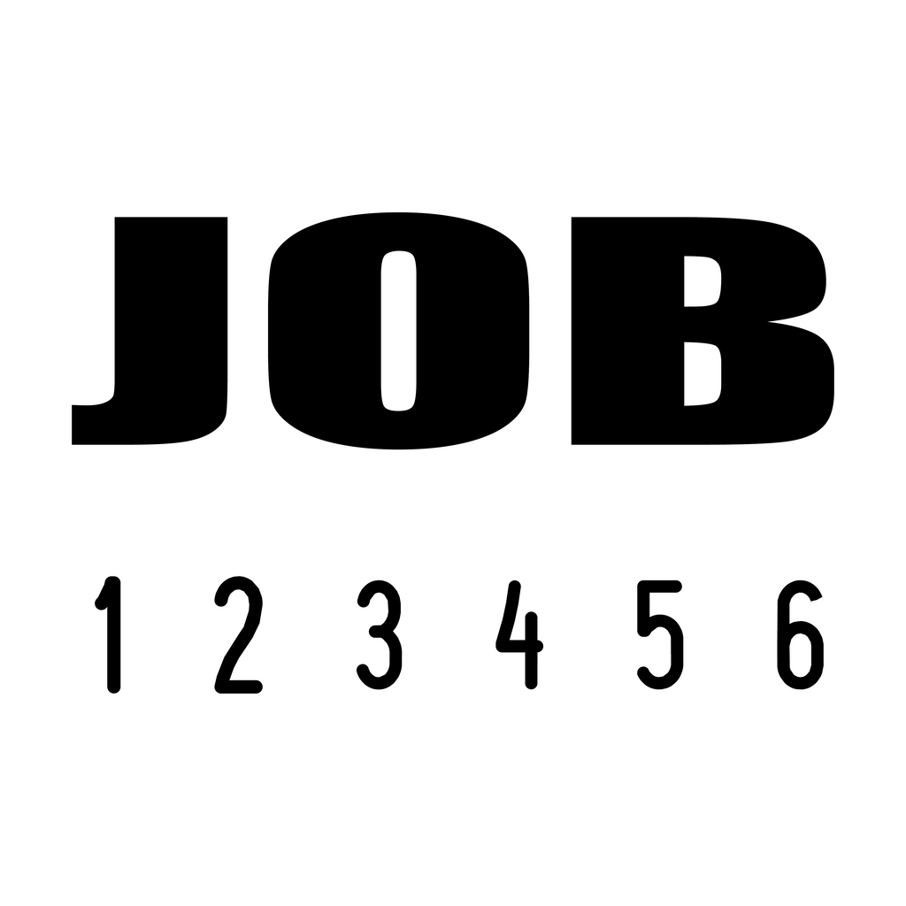 Black 01-5007-job-mini-number-stamp
