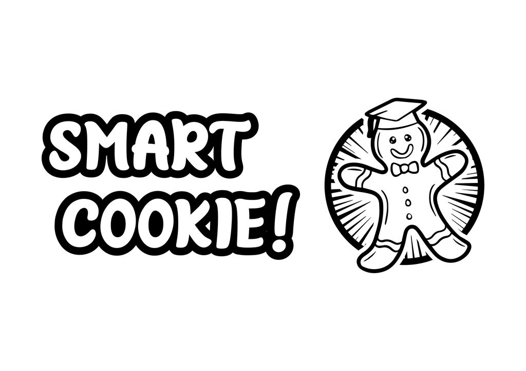 smart cookie rubber stamp