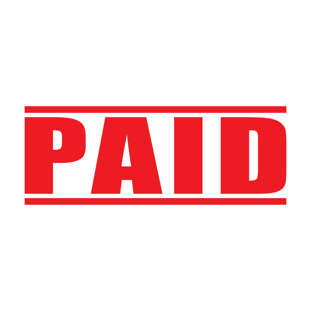 Paid Stamp Red