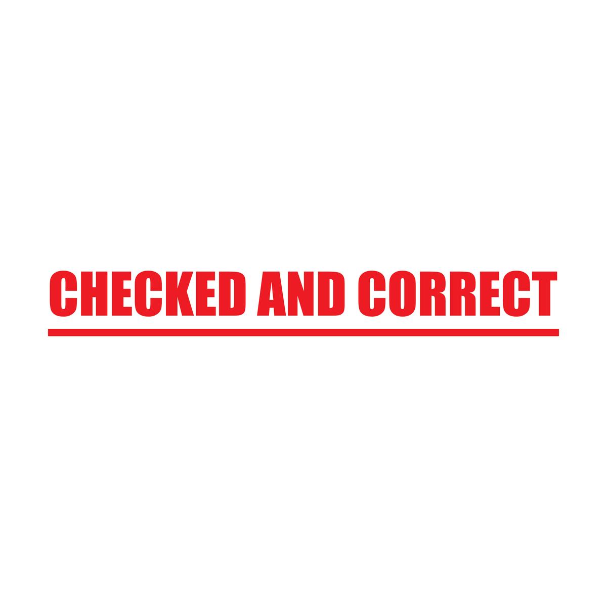 Checked Format Checked and Correct - Wide Format Office Stamp – Stamp Lab