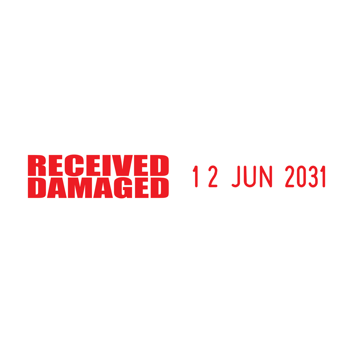 Damage Stamp Received Damaged Side-by-Side Date Stamp – Stamp Lab
