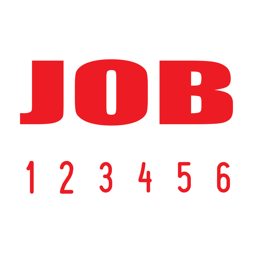 Red 02-5007-job-mini-number-stamp