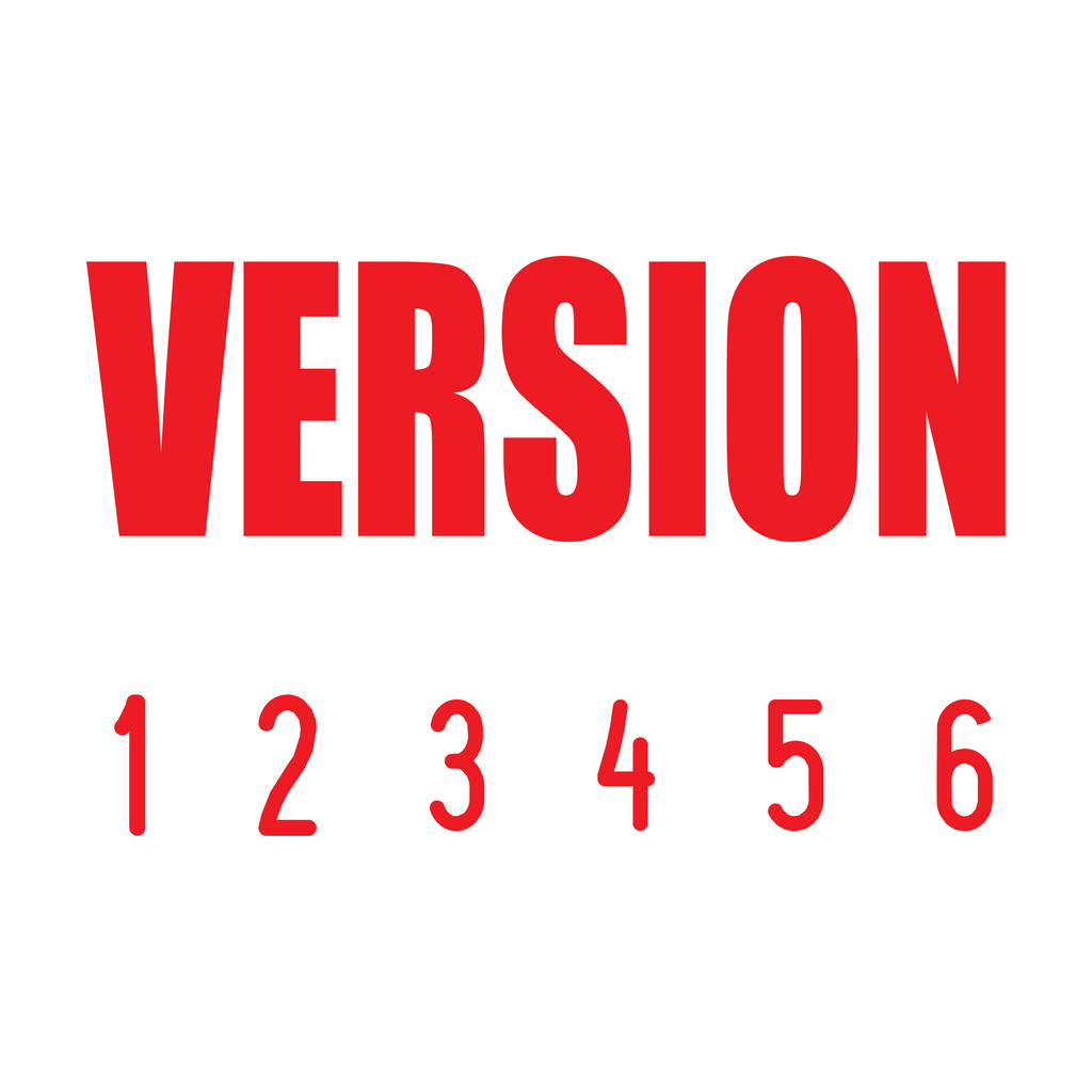 Red 02-5015-version-mini-number-stamp