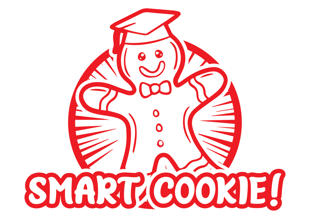 smart cookie school stamp red ink