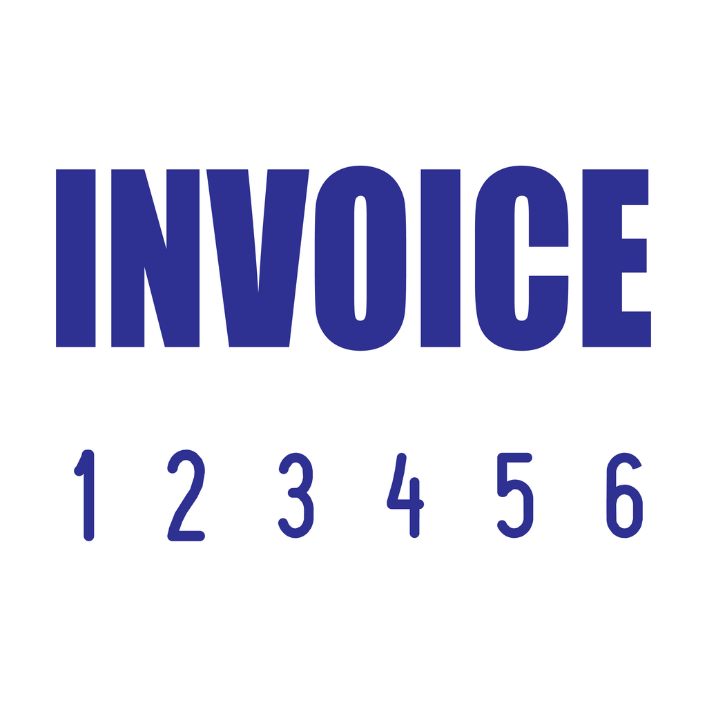 Blue 03-5006-invoice-mini-number-stamp