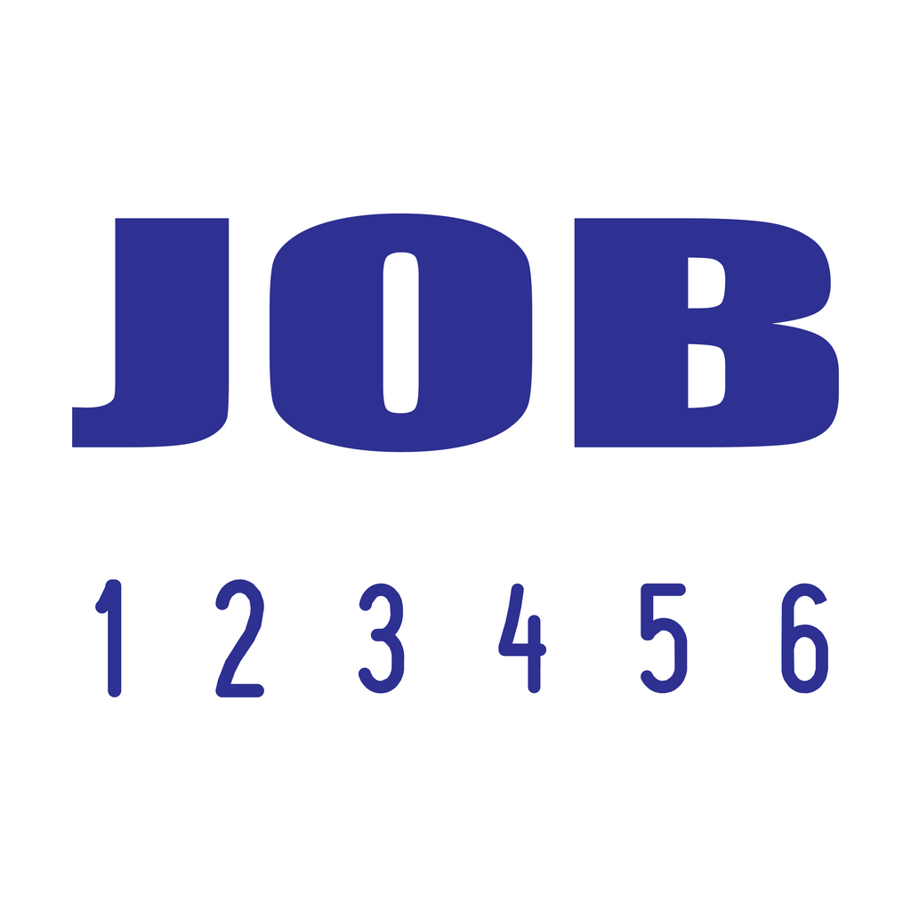Blue 03-5007-job-mini-number-stamp
