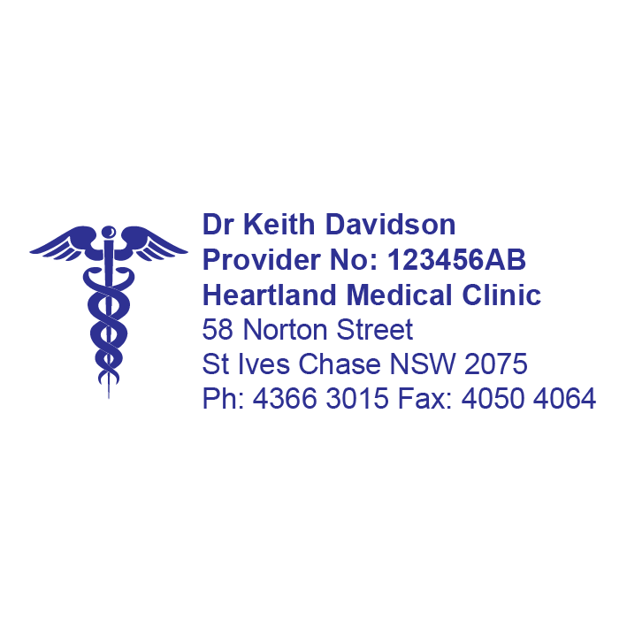 Dr Stamp Pattern Doctor Stamp 6 Lines with Medical Logo – Stamp Lab
