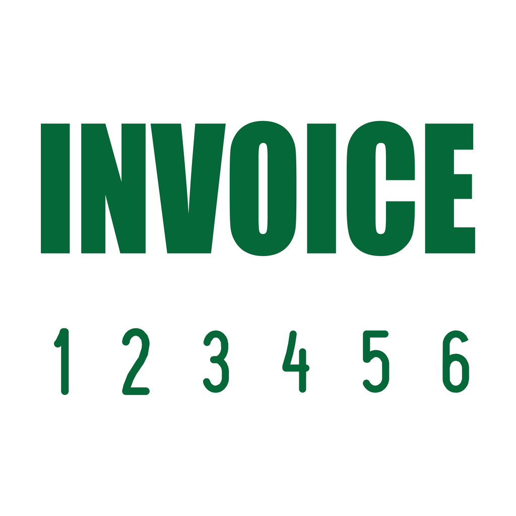 Green 04-5006-invoice-mini-number-stamp
