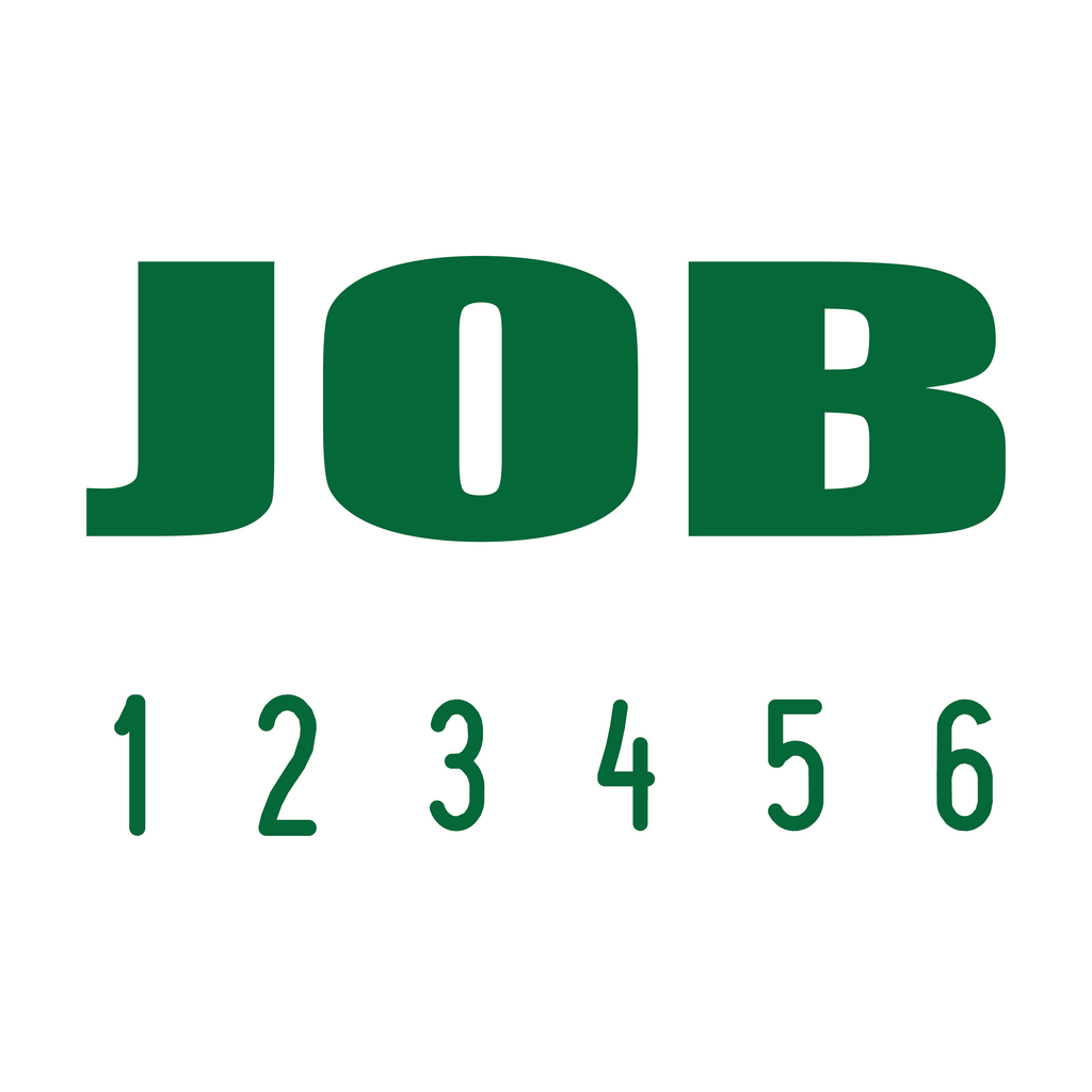 Green 04-5007-job-mini-number-stamp