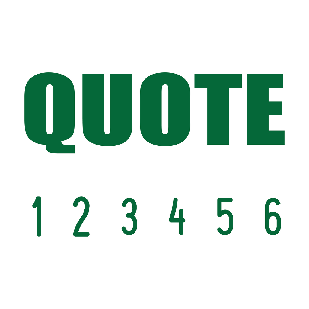 Green 04-5011-quote-mini-number-stamp