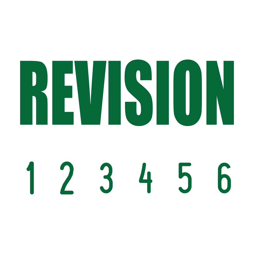 Green 04-5013-revision-mini-number-stamp