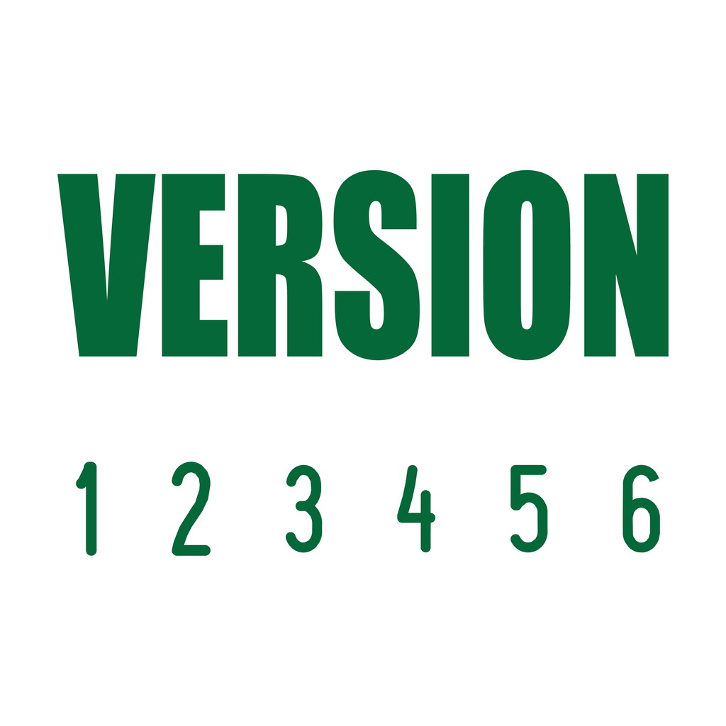Green 04-5015-version-mini-number-stamp