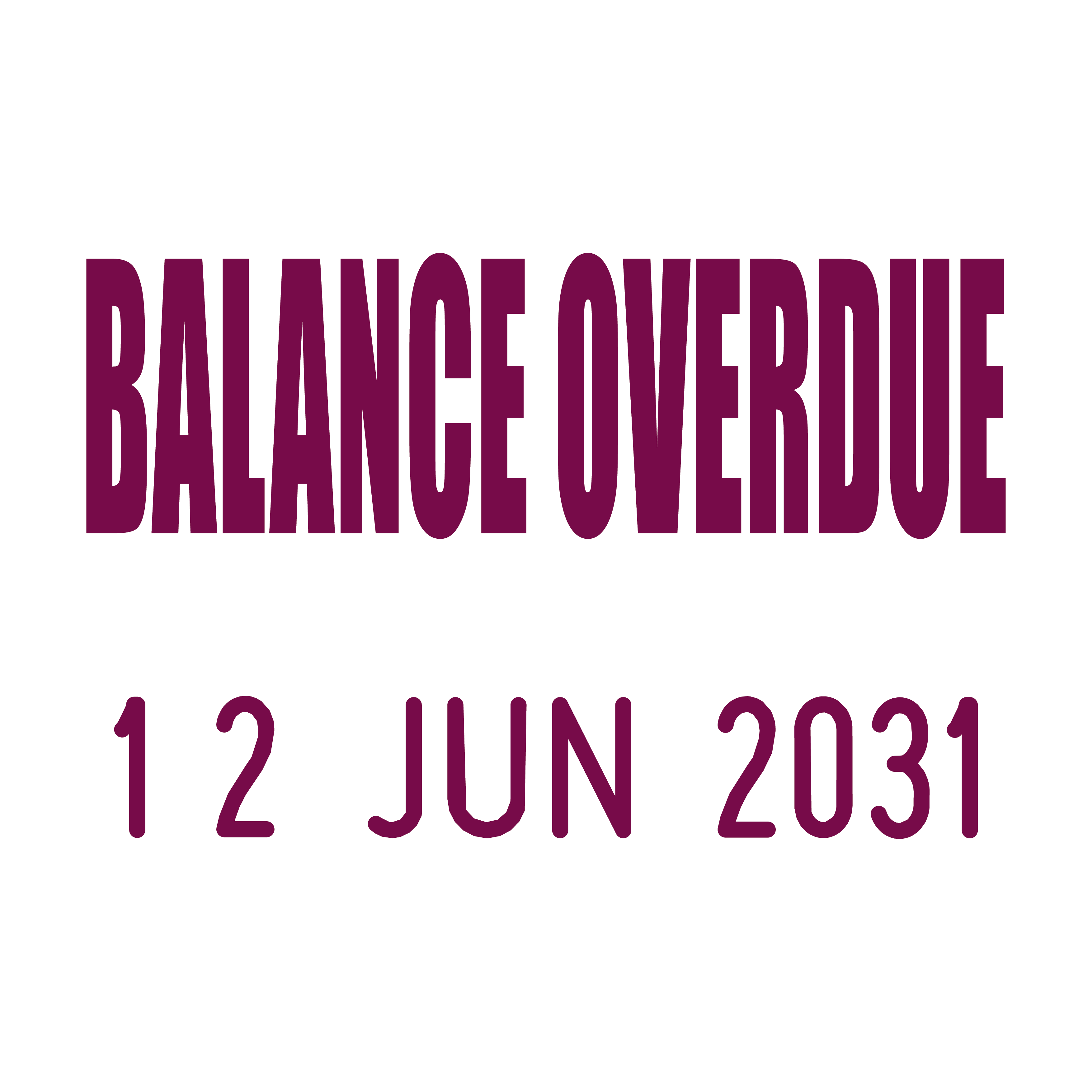 Balancing Stamp Balance Overdue Mini-Date Stamp – Stamp Lab