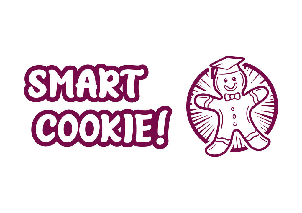 maroon smart cookie stamp
