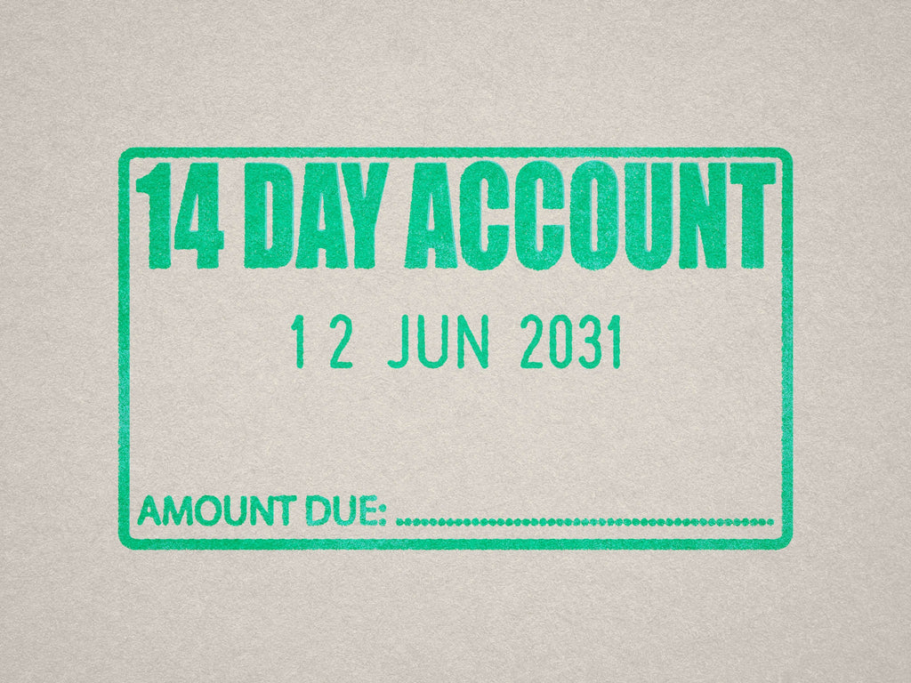 14 Day Account date Stamper Mint Ink