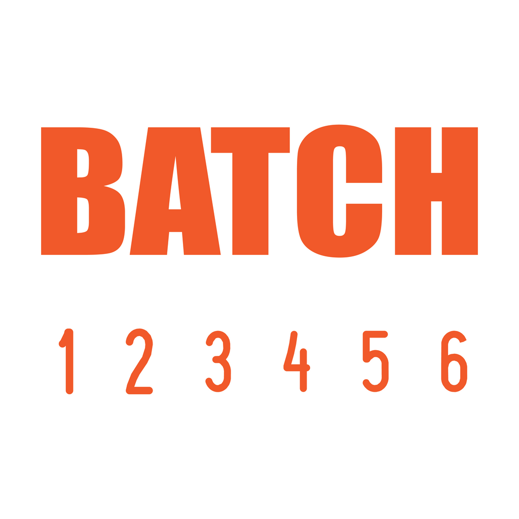 Orange 10-5001-batch-mini-number-stamp