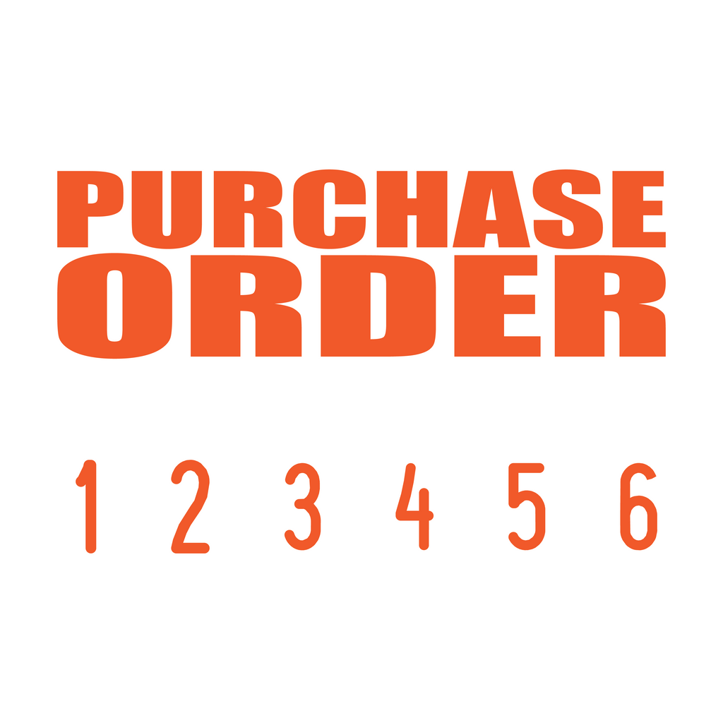 Orange 10-5008-purchase-order-mini-number-stamp