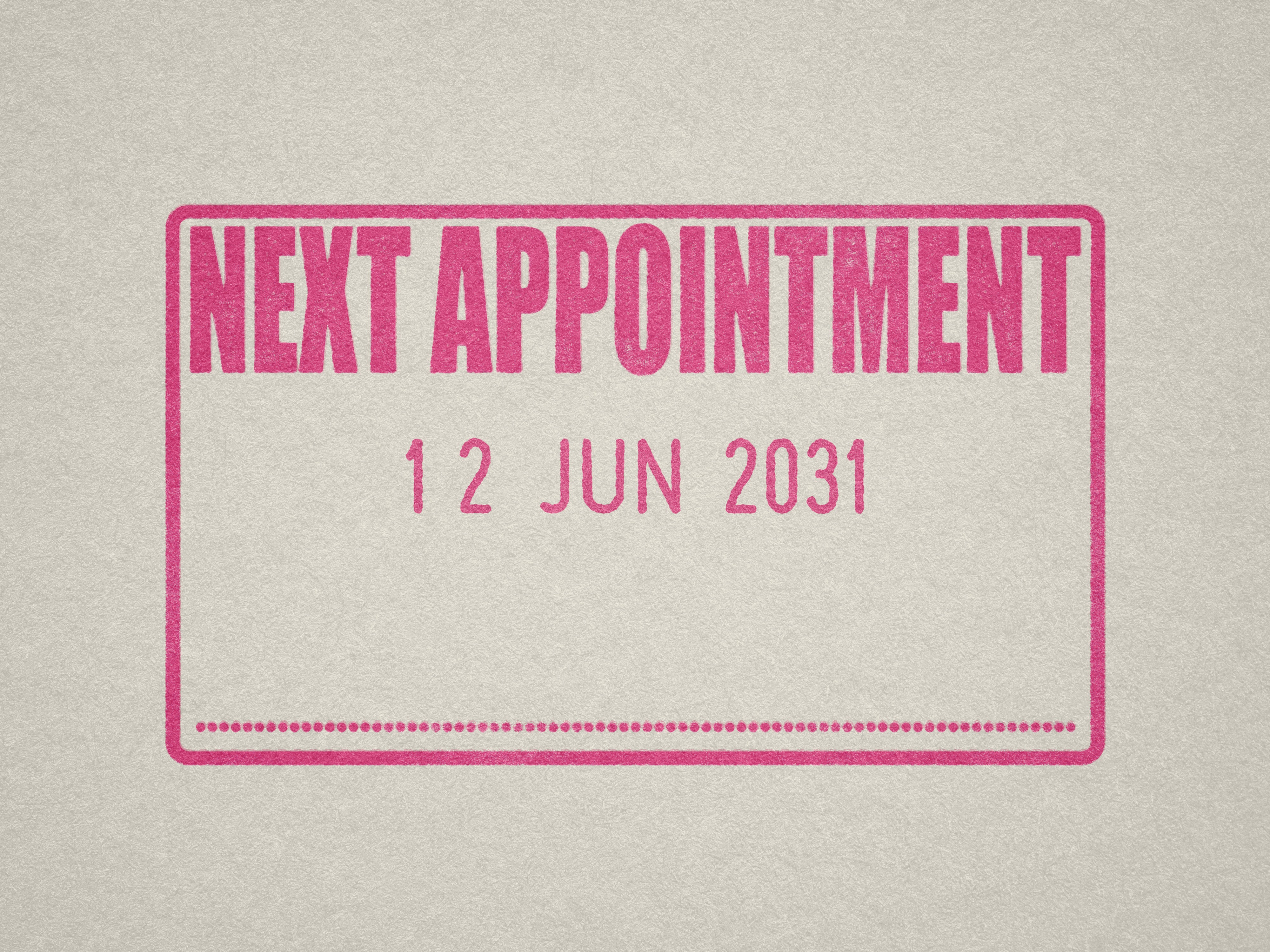 Next Appointment Date Stamp – Stamp Lab