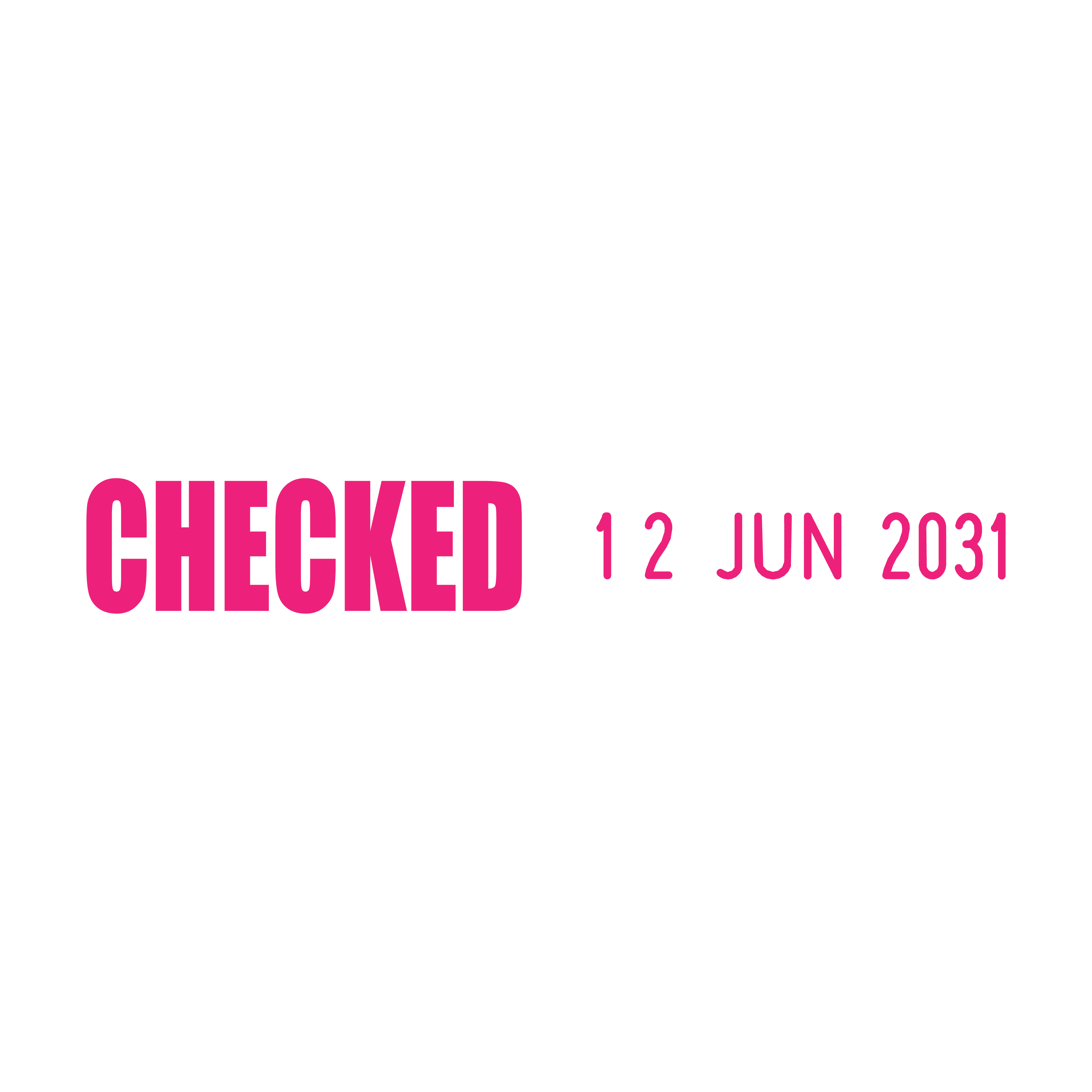 Checked Side-by-Side Date Stamp – Stamp Lab