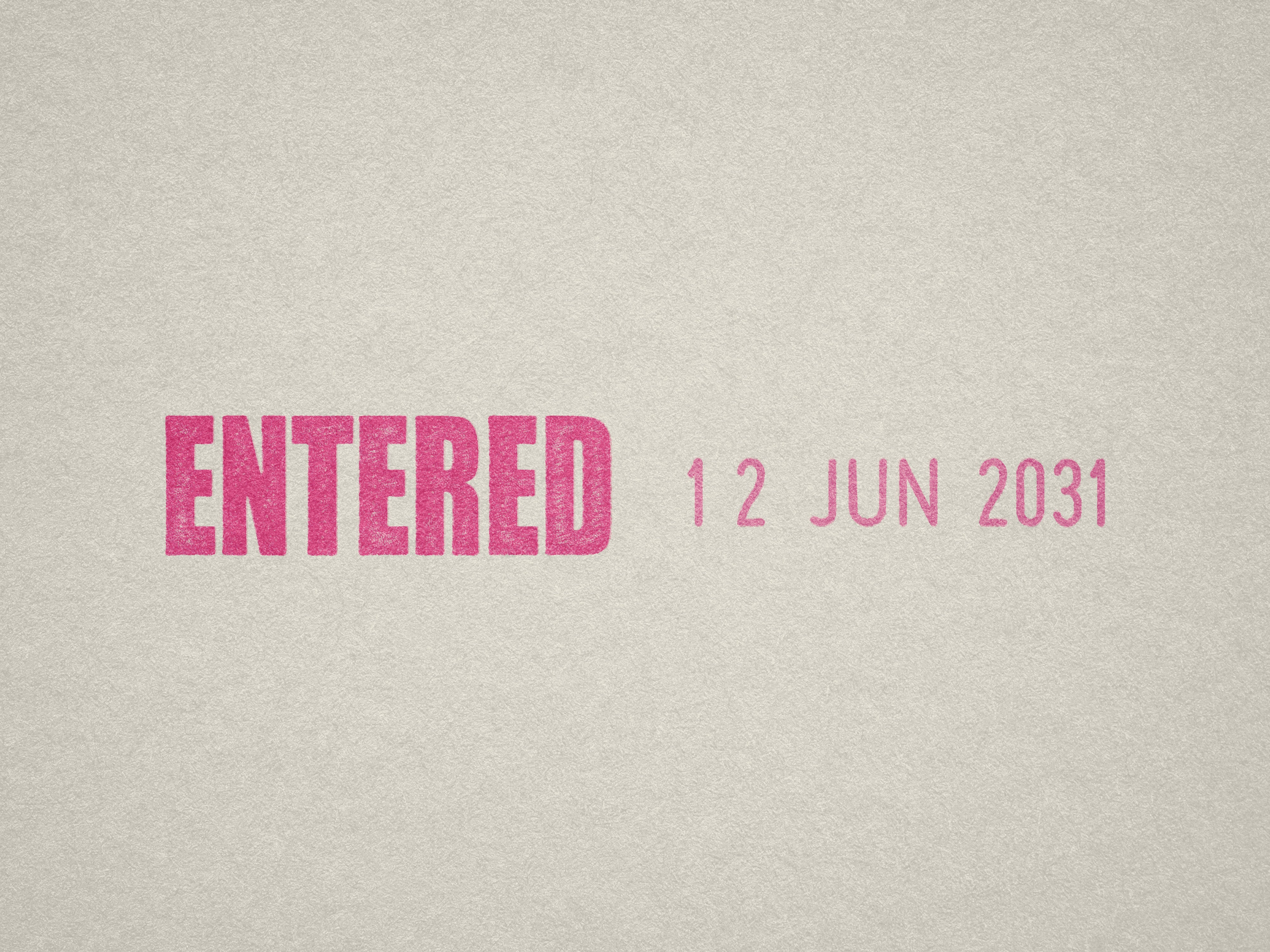 Entered Side-by-Side Date Stamp