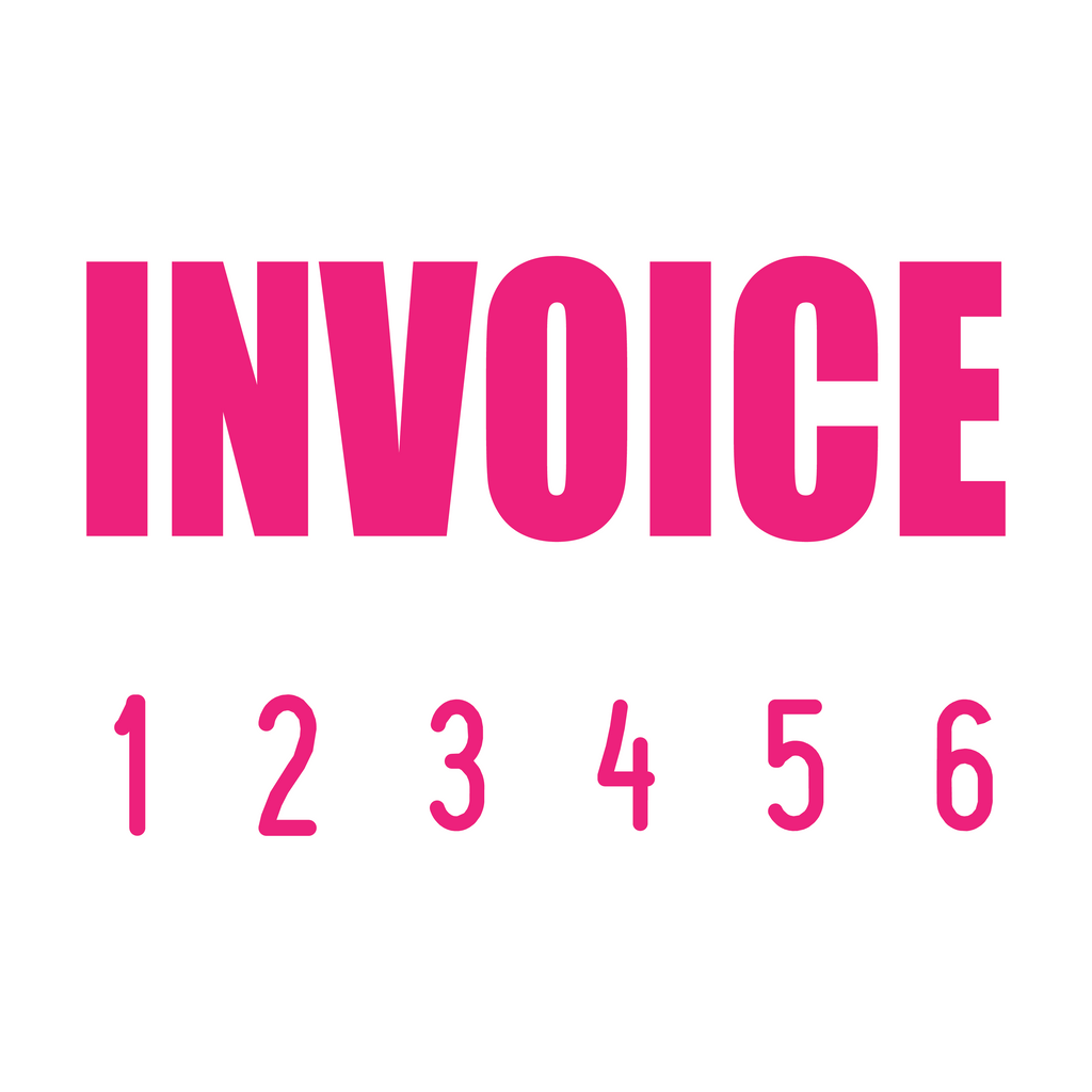 Pink 11-5006-invoice-mini-number-stamp