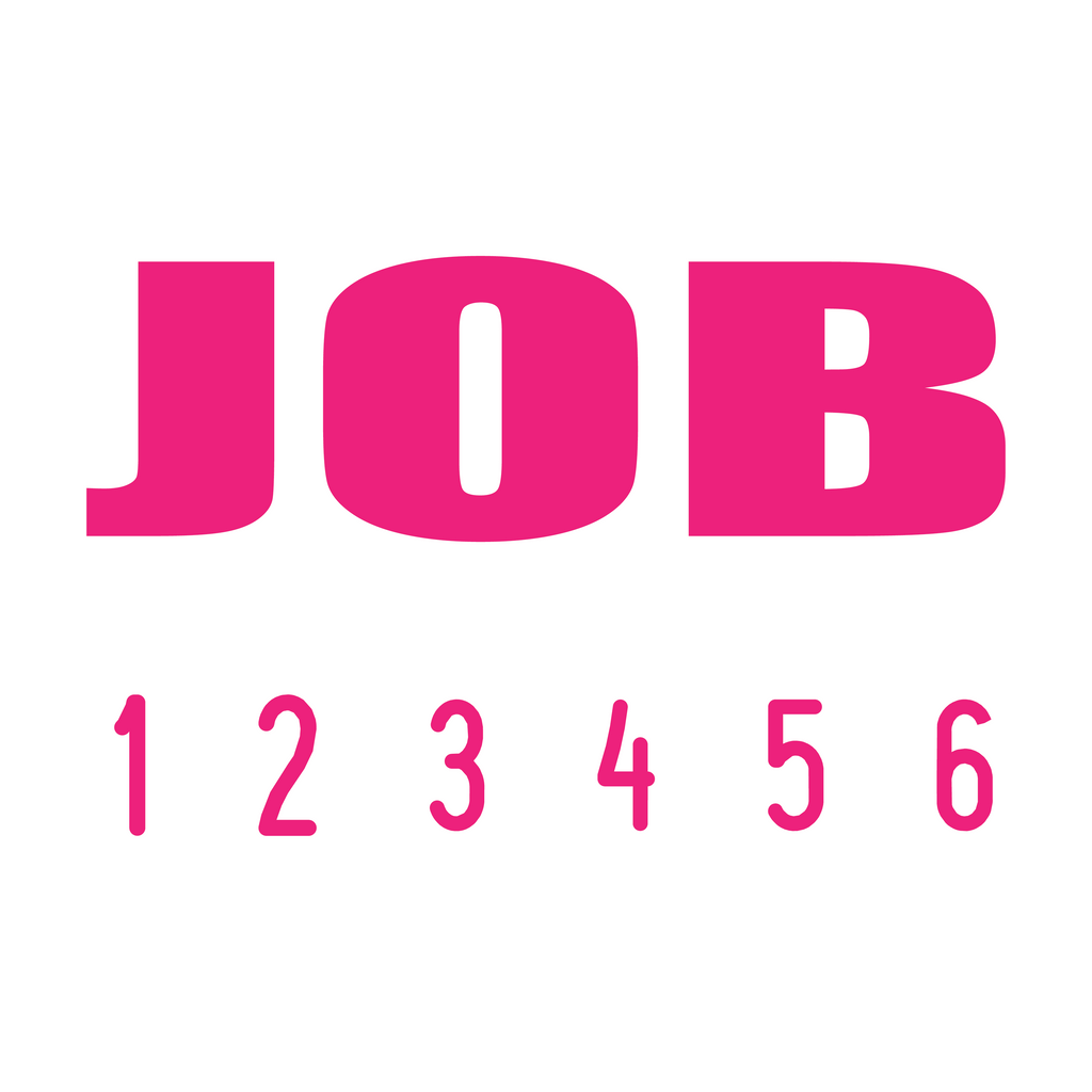 Pink 11-5007-job-mini-number-stamp