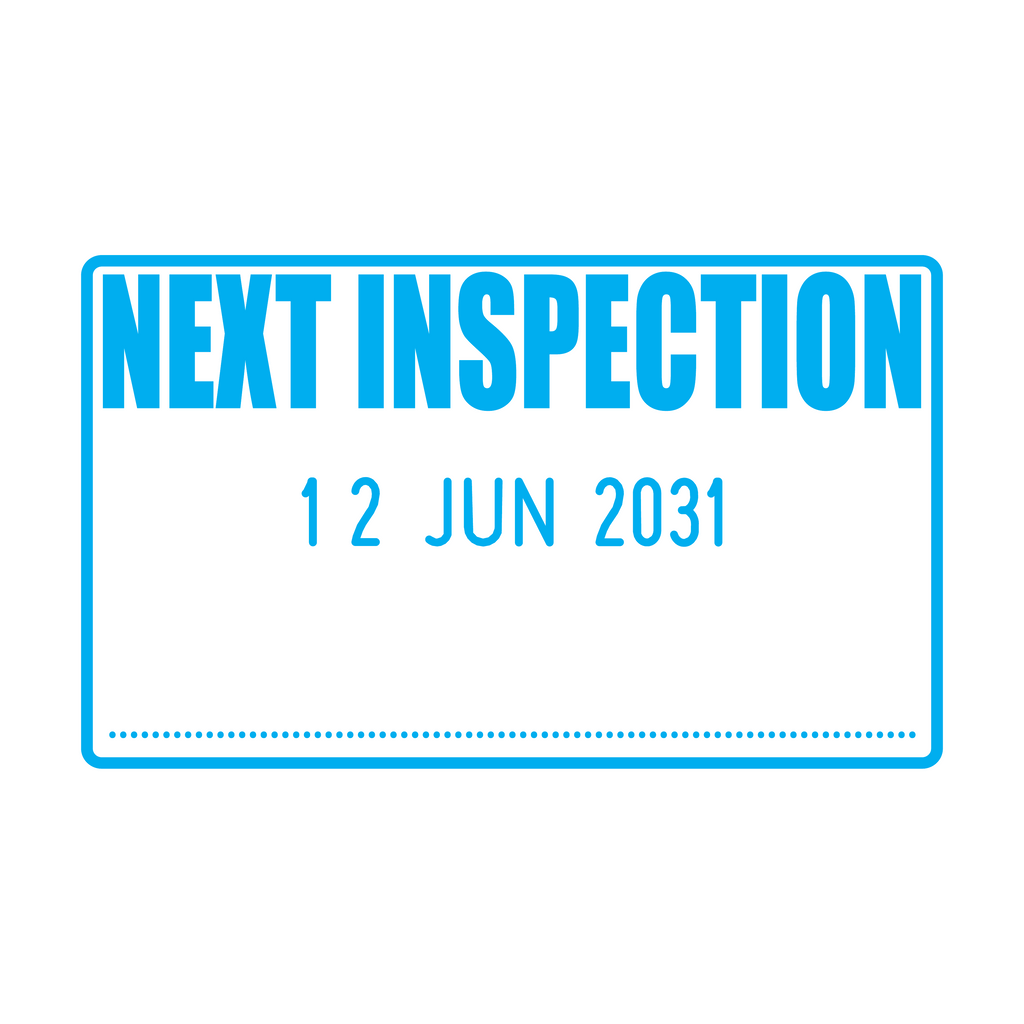 Next Inspection Date Stamp