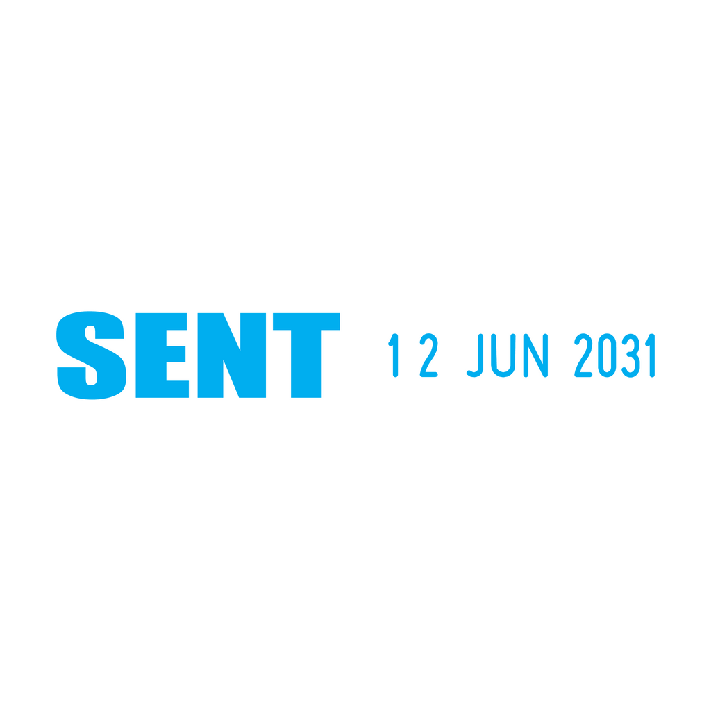 Sent Today Sent Side-by-Side Date Stamp – Stamp Lab