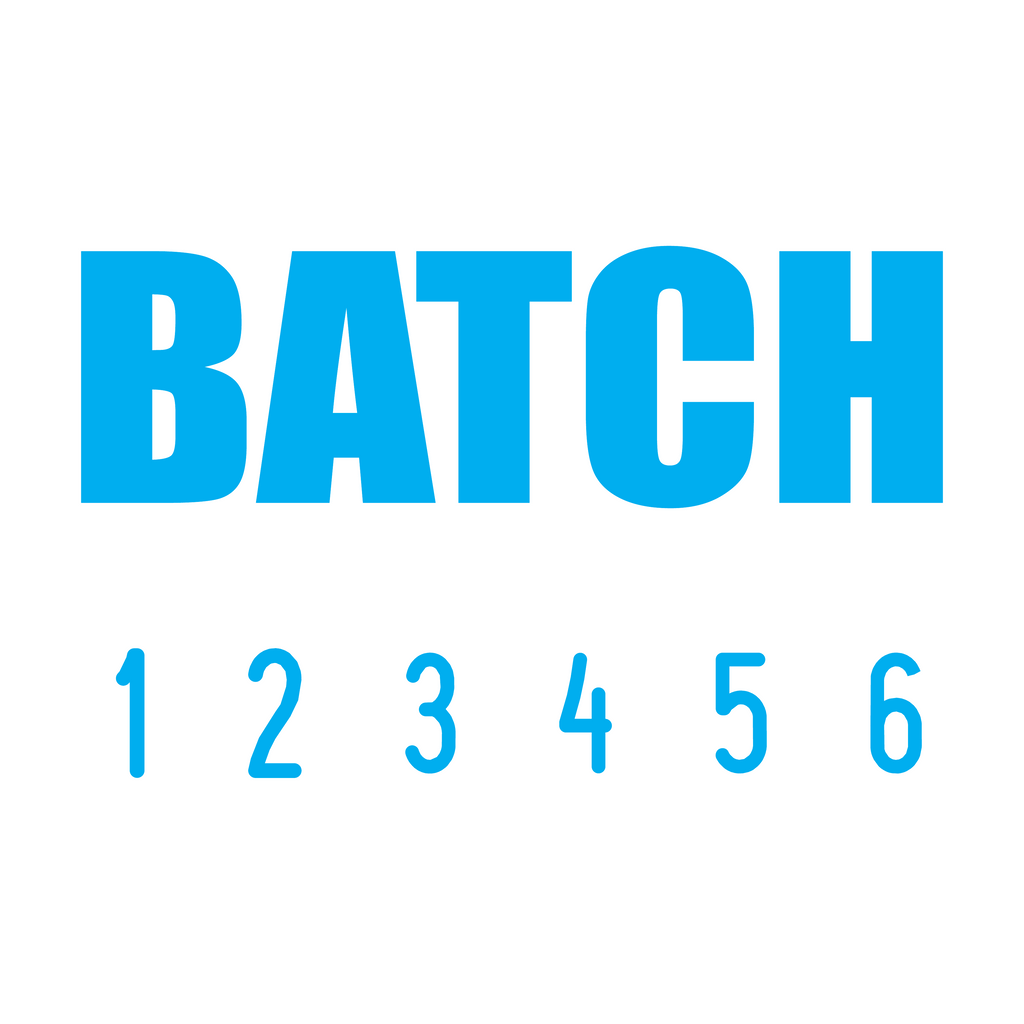 Turquoise 12-5001-batch-mini-number-stamp